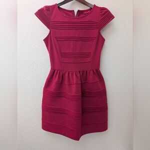 City Chic Elegant Cranberry Red Cap Sleeve Knee Length A-Line Elle Dress. Size 2